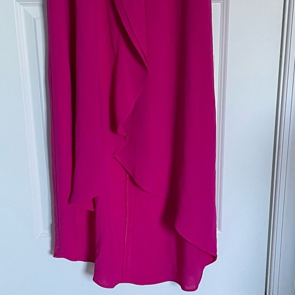 New! Adrianna Papell Sleeveless High-Low Dress in Bright Pink nwt 29578 - Picture 7 of 16